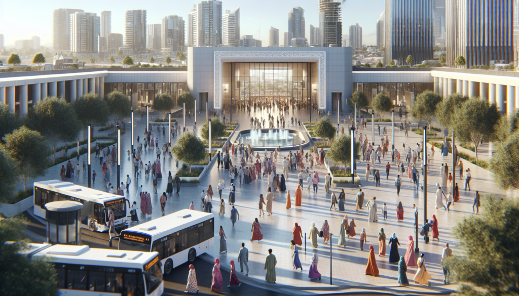 Masiglang eksena sa Dubai Metro sa Zabeel Park na ipinamamalas ang mga tao sa makulay na kasuotang tradisyunal at mga dekorasyon ng Diwali sa kapistahan ng Emirates Loves India Day.