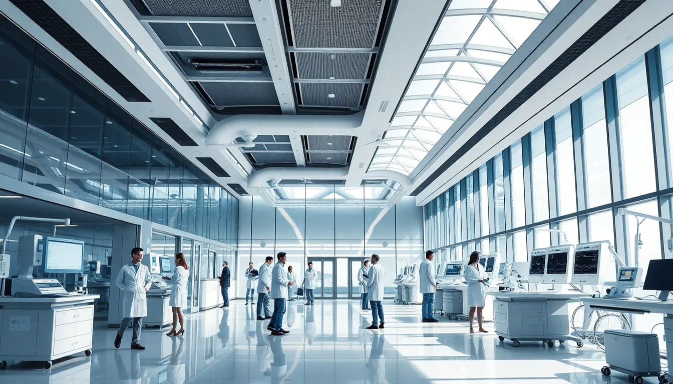 Collection of modern abstract artworks displayed in a contemporary gallery setting with vibrant colors.