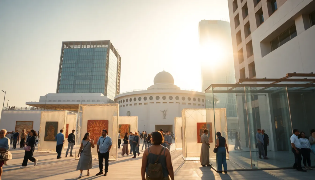 कला गैलरी में विभिन्न कलाकारों द्वारा बनाए गए अद्वितीय चित्रों और मूर्तियों की प्रदर्शनी।